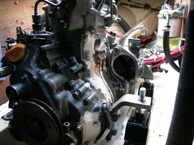 Rust around engine anode on Yanmar 1gm 10